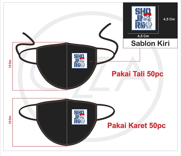 Desain Masker Warna Hitam