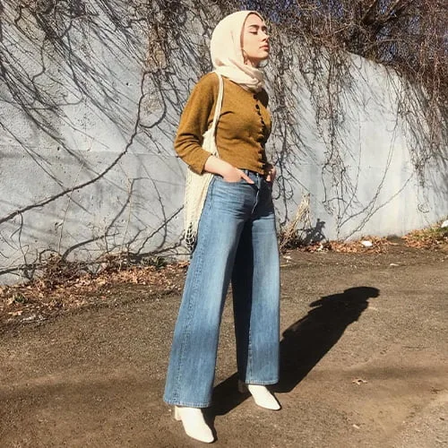 Celana Jeans Kulot Twill