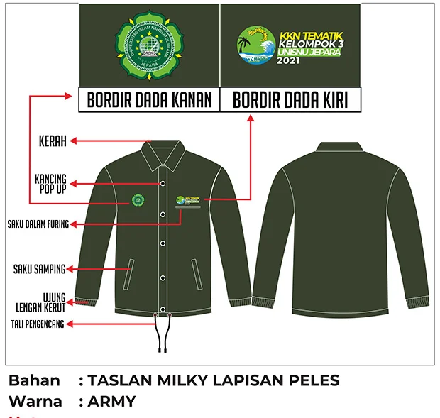 desain jaket coach keren