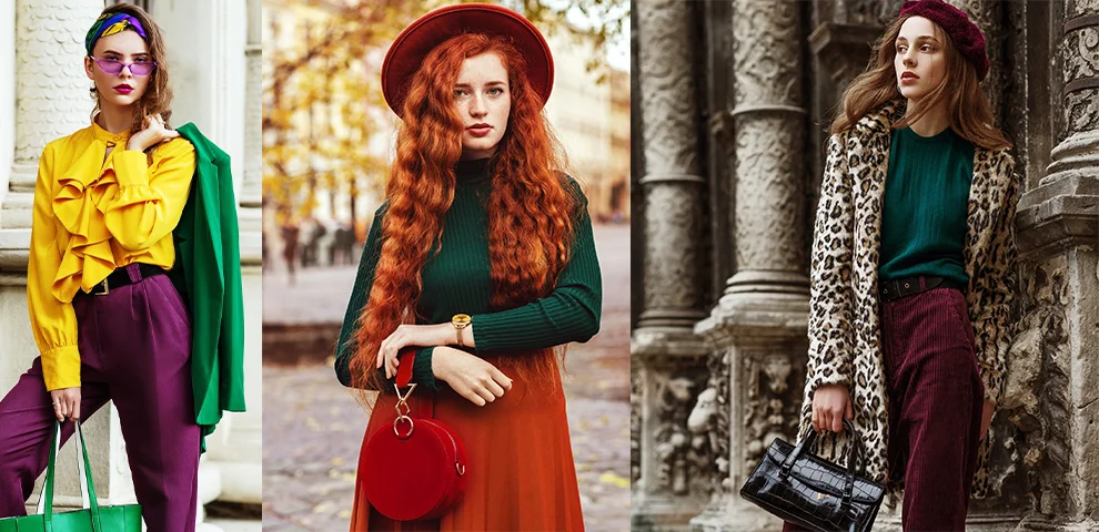 Contoh Padu Padan Baju Warna Tetradic