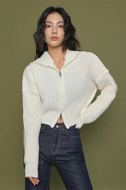 Stylenanda High Neck Crop Cardigan