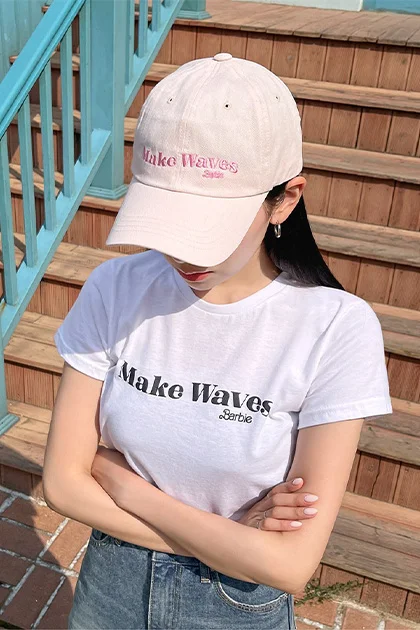 Barbie Town Wave Baseball Cap By Chuu