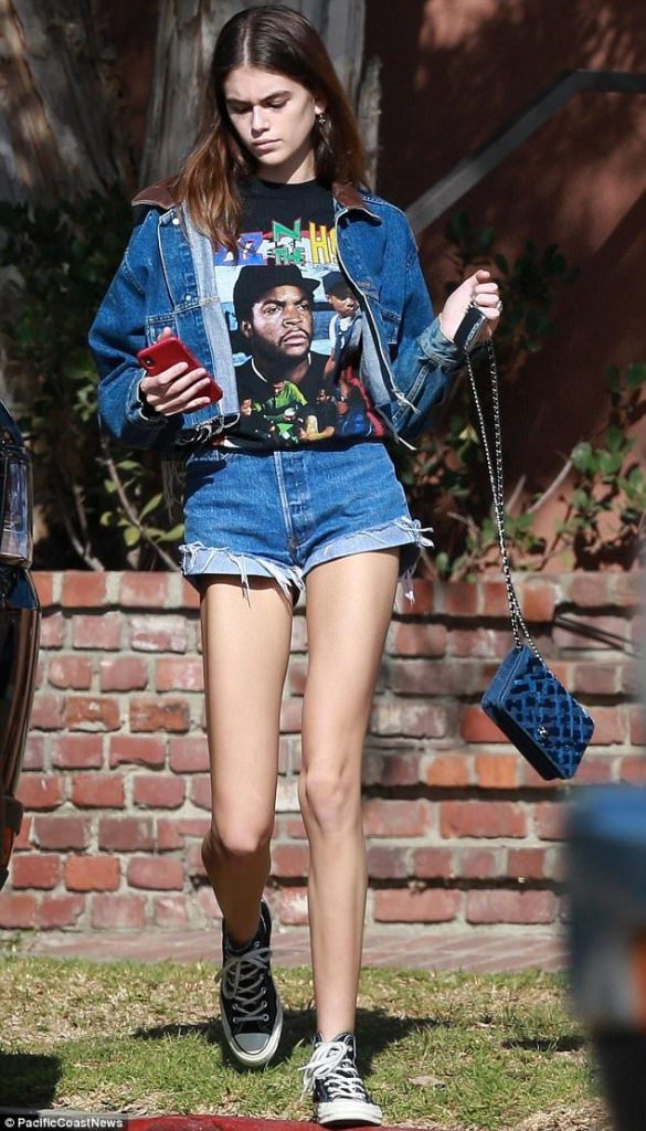 Cindy Crawford's Double Denim Outfit