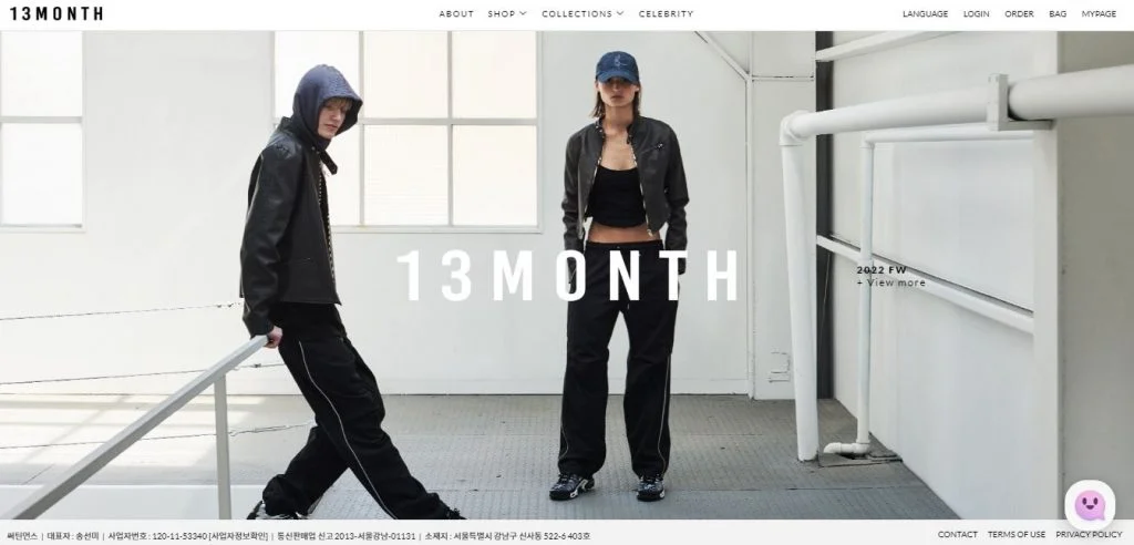 Fashion Brand Streetwear Korea 13Month