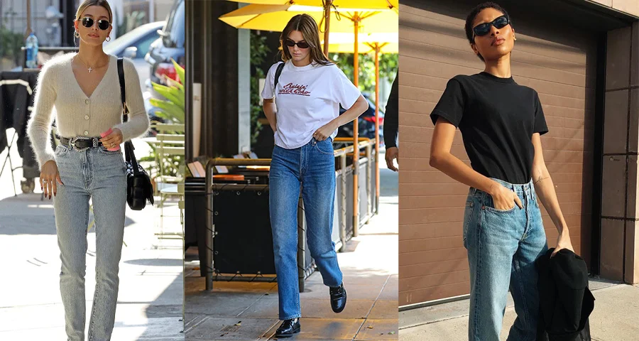 Straight Leg Jeans Fashion Streetwear