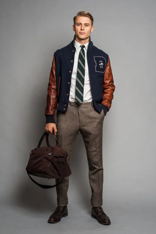 OOTD Jaket Varsity Pria | Ide Padu Padan Varsity Keren Untuk Pria