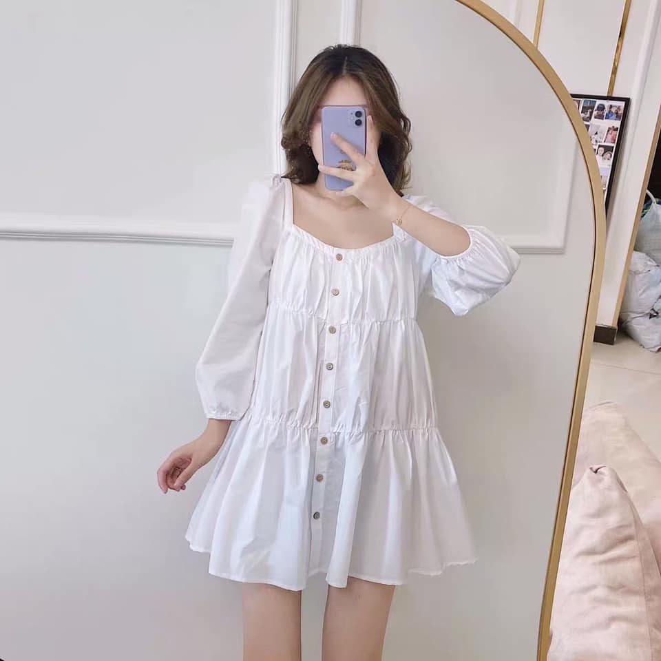 Baby Doll Dress Fashion Wanita Korea