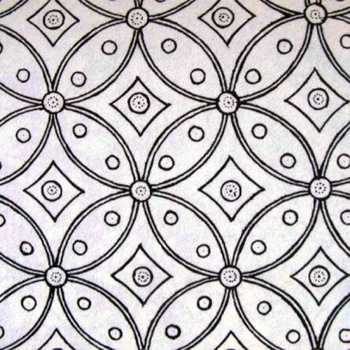 Cara gambar batik mudah dengan motif geometris