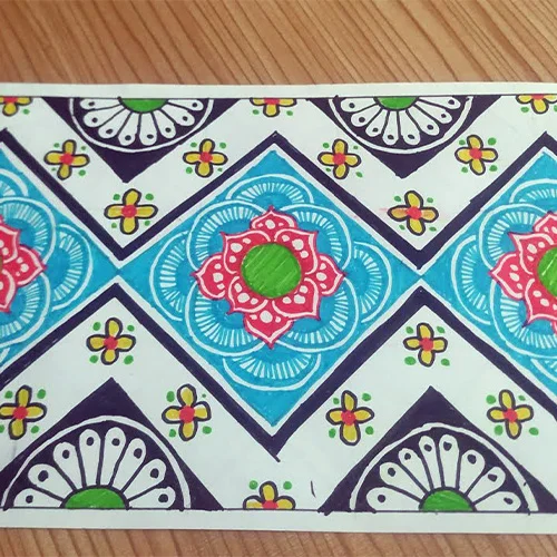 Contoh Gambar Batik Bunga Kipas