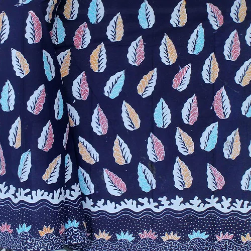 Contoh gambar batik motif flora dedaunan