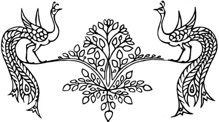 Sketsa Batik Flora Dan Fauna