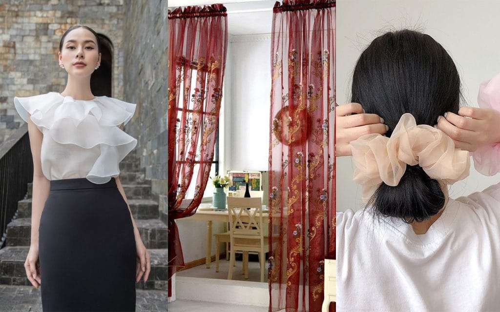 Penggunaan bahan kain organza