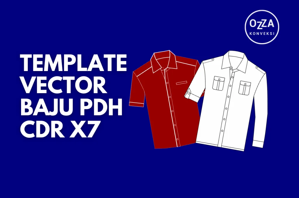 Template Vector Desain Baju PDH Polos