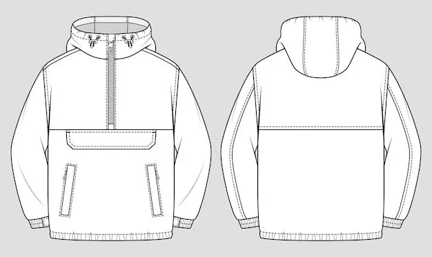 Desain Jaket Cagoule Polos