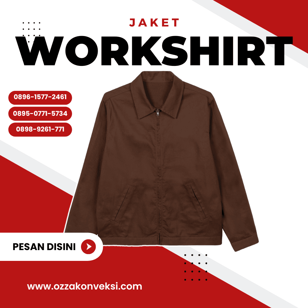 Jaket Work Shirt Warna Coklat