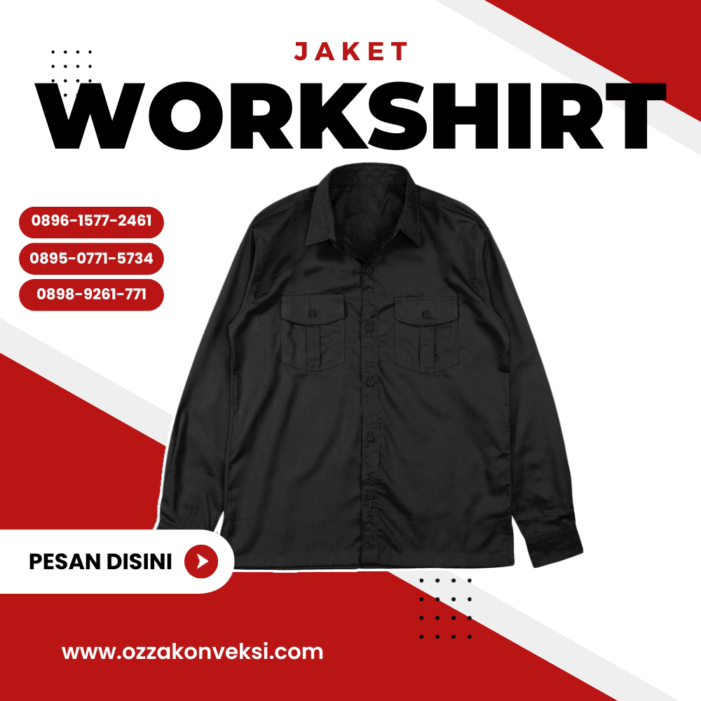 Jaket Work Shirt Warna Hitam